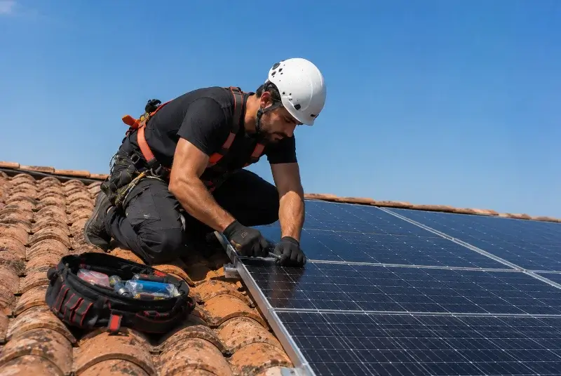 Maintenance et monitoring de panneaux solaires à Mézériat